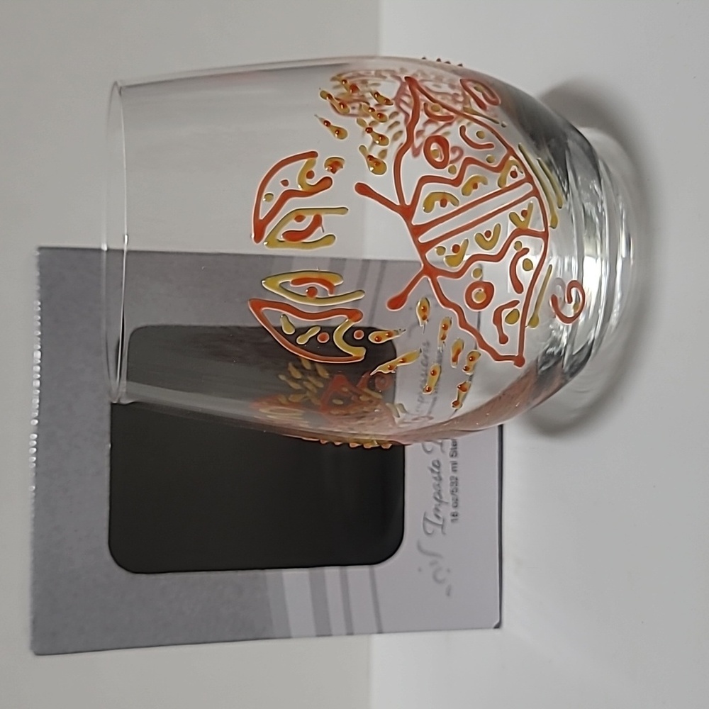Department 56 Izzy & Oliver red crab 18 oz stemless Wine glass
